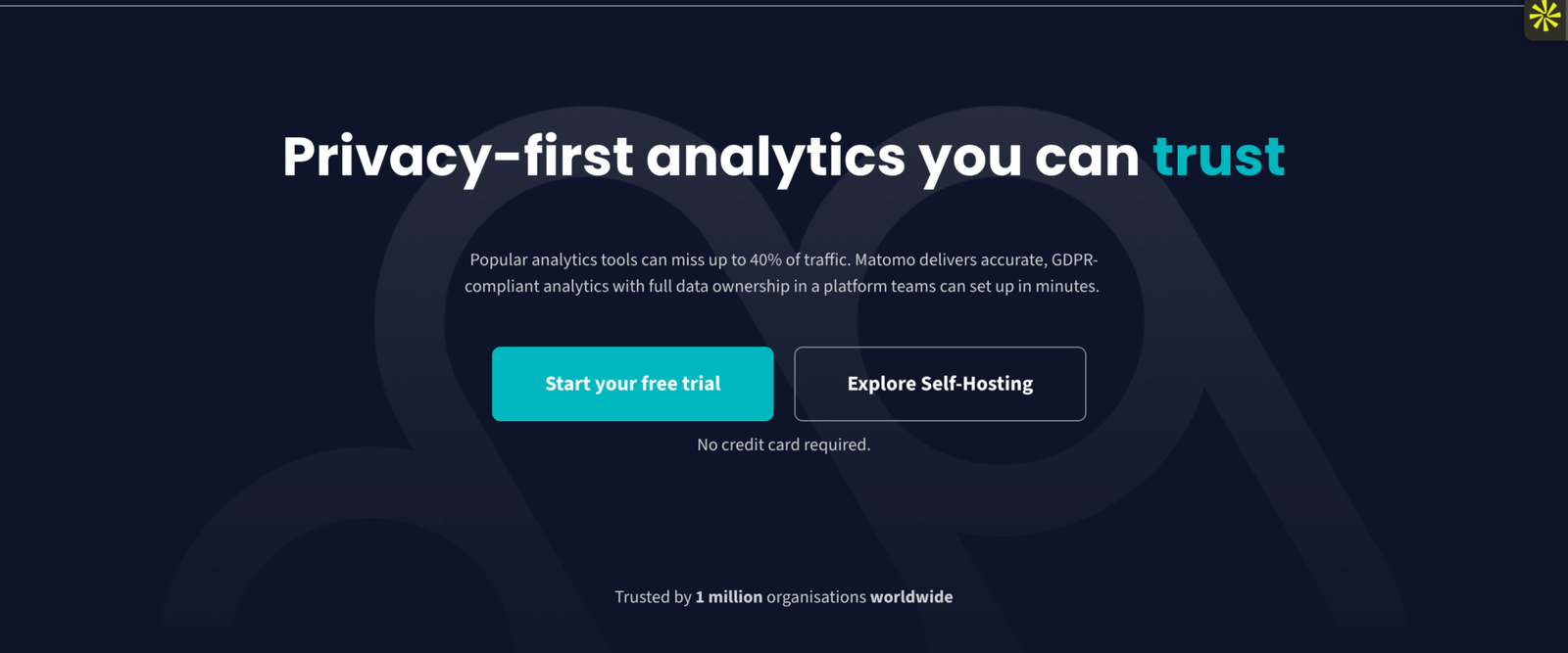 Matomo Analytics homepage