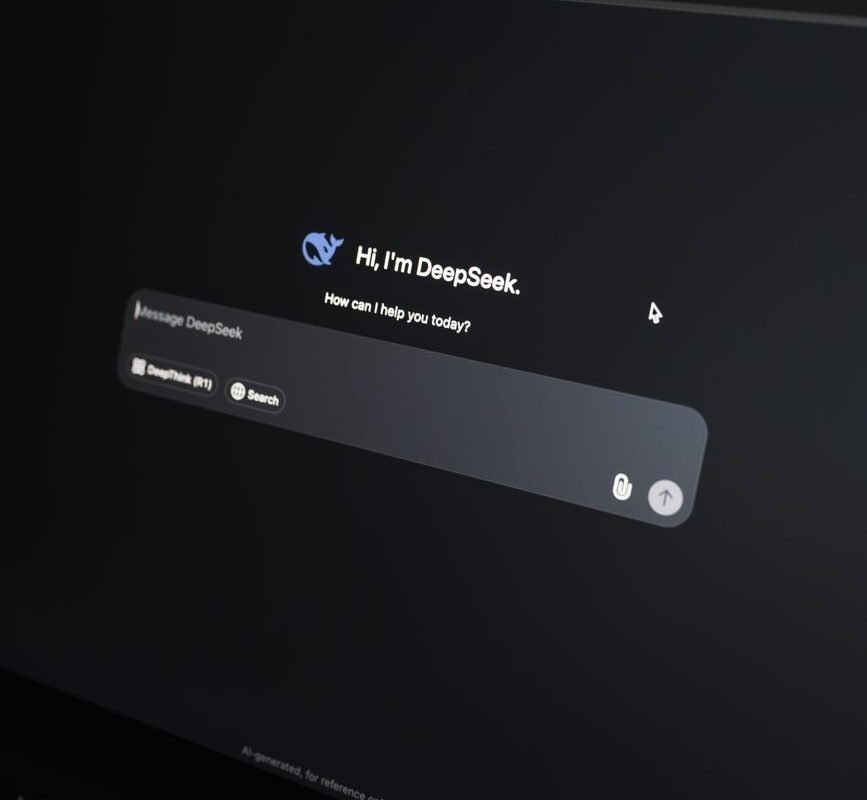 ai chat interface on laptop screen